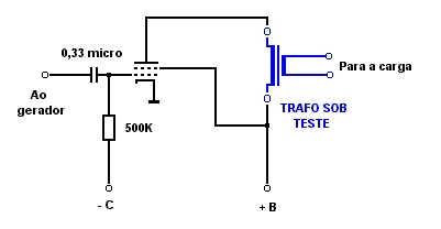 Diagrama do circuito de teste